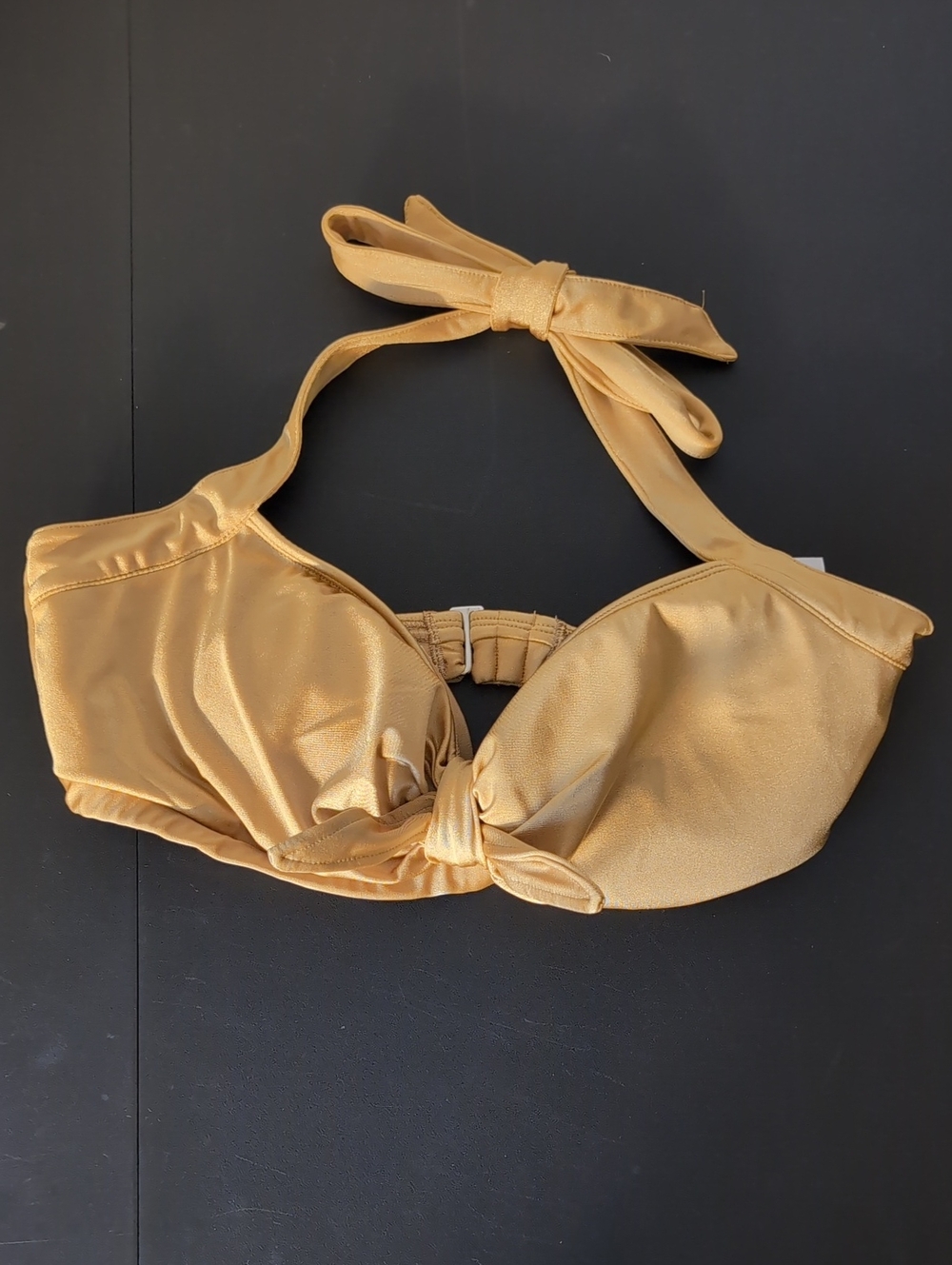 Pinup Couture Metallic Gold Bikini Top